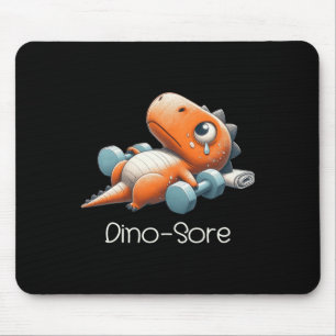 Funny Gym Workout Dinosaur Weight Lifting Gym Dino Mouse Mat