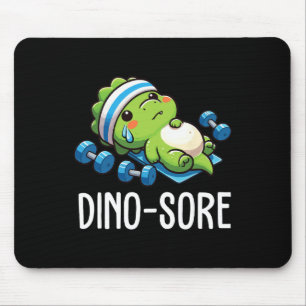 Funny Gym Workout Dinosaur Weight Lifting Gym Dino Mouse Mat