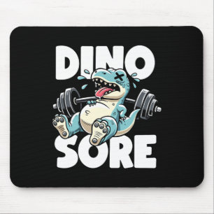 Funny Gym Workout Dinosaur Weight Lifting Gym Dino Mouse Mat