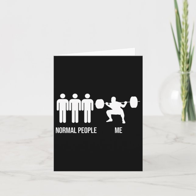 Funny Gym Workout Fitness Bodybuilding Sports Weig Card (Front)