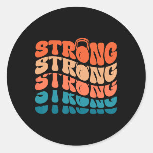 Funny Gym Workout Fitness Bodybuilding Sports Weig Classic Round Sticker