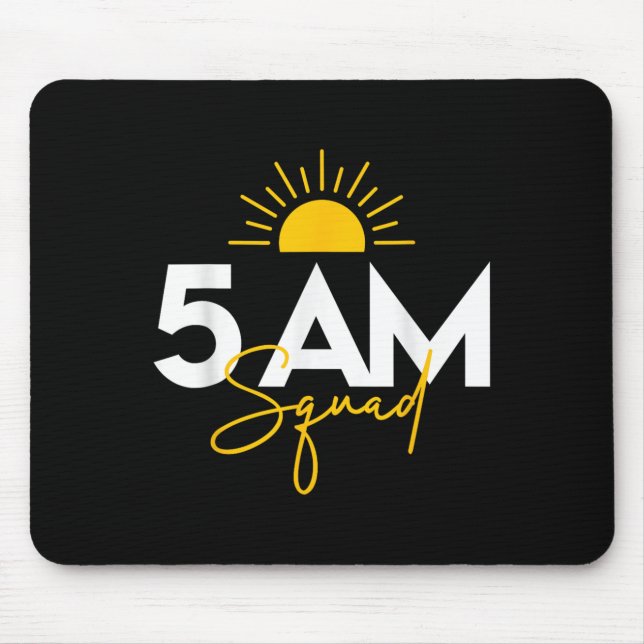 Funny Gym Workout Lovers Fitness Crew - 5 Am Squad Mouse Mat (Front)