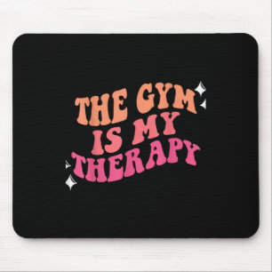 Funny Gym Workout Motivational This Is My Therapy  Mouse Mat