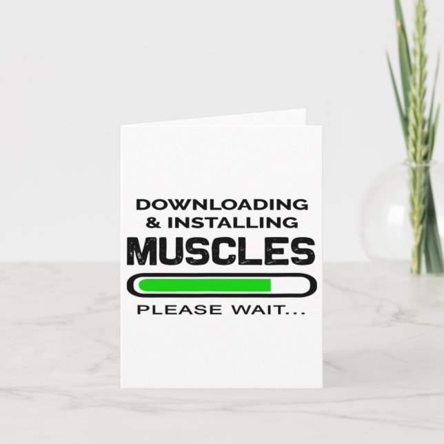 Funny Gym Workout Tee downloading And Installing M Card (Front)