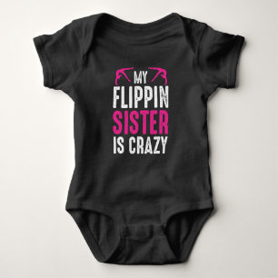Funny Gymnast Brother Sister Gymnastics Tumbling Baby Bodysuit