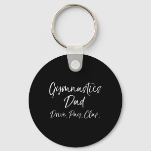Funny Gymnast Father's Gift Gymnastics Dad Drive.  Key Ring