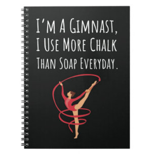 Funny Gymnast Gifts Gymnastics Girl Women Quote Notebook