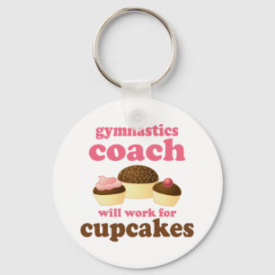 Funny Gymnastics Coach Key Ring