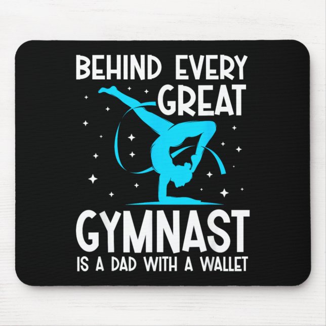 Funny Gymnastics Dad Mouse Mat (Front)