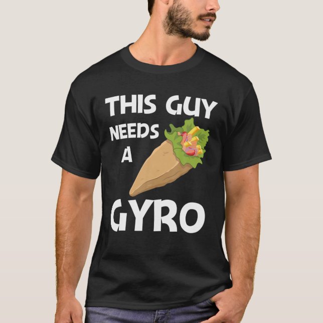Funny Gyros For Men Dad Gyro Meat Pita Doner Kebab T-Shirt (Front)
