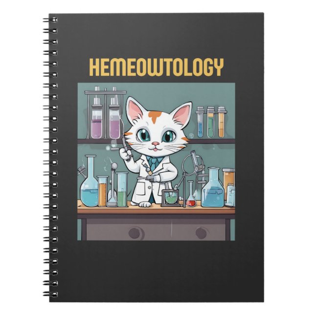 Funny Haematology Haematology Cat Notebook (Front)