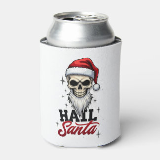 Funny Hail Santa Claus Skull Skeleton Antichrist C Can Cooler