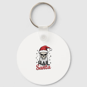 Funny Hail Santa Claus Skull Skeleton Antichrist C Key Ring