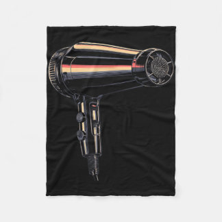 Funny hair dryer graphic costume  fleece blanket