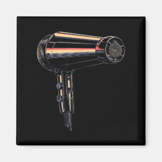 Funny hair dryer graphic costume  magnet