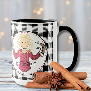 Funny Hair Stylist Beautician Blonde Cartoon Gift  Mug