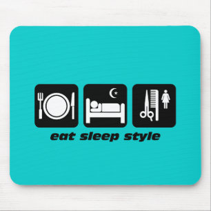 Funny hair stylist mouse mat