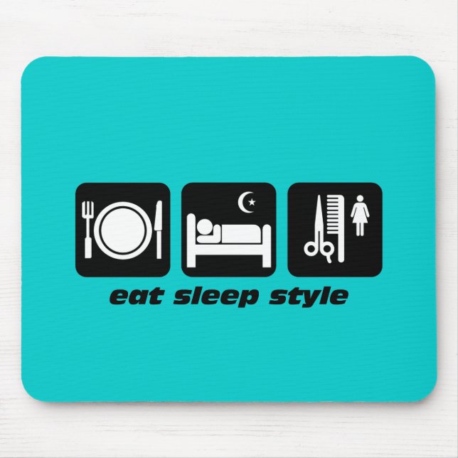 Funny hair stylist mouse mat (Front)