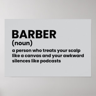 Funny Hairdresser Barber Definition Poster