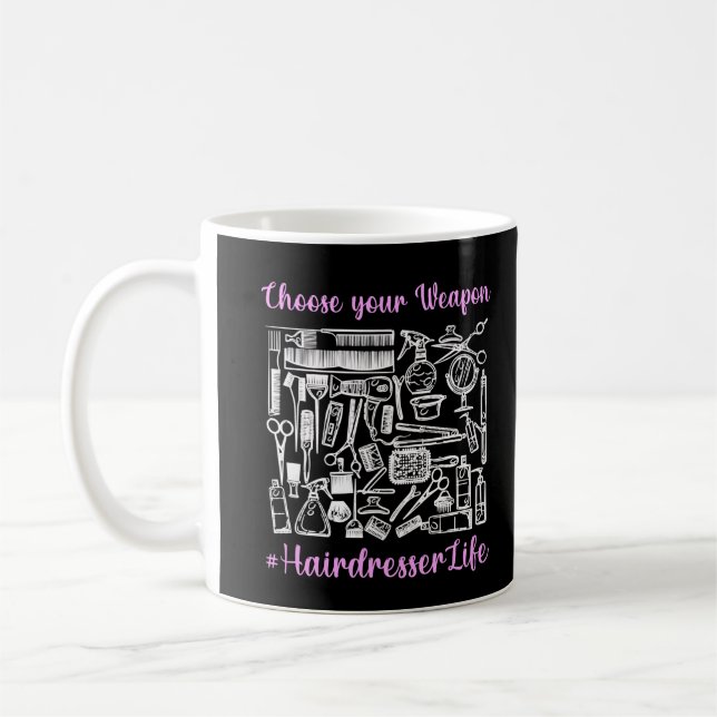 Funny Hairdresser Equipment Hair Stylist Coffee Mug (Left)