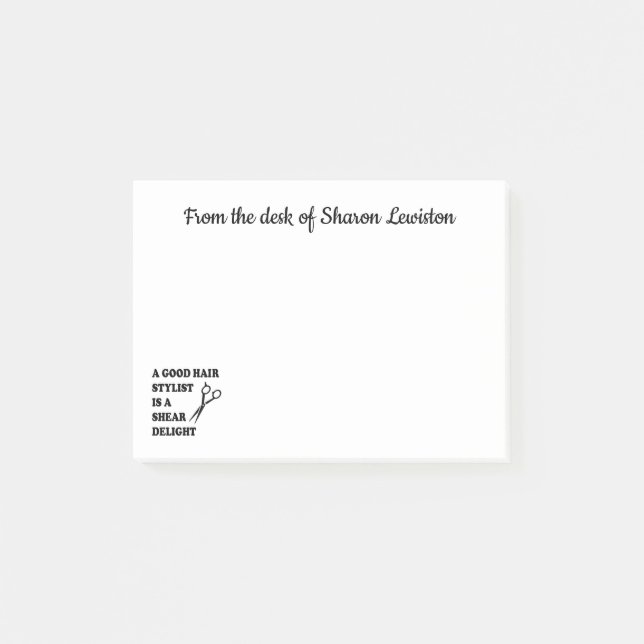 Funny Hairdresser, Funny Hairstylist Barber Quote Post-it Notes (Front)