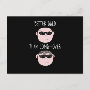 Funny Hairless Baldy Bald Guy Skin Head Men Hairlo Postcard