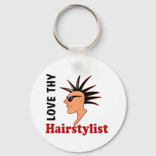 Funny Hairstyist Key Ring