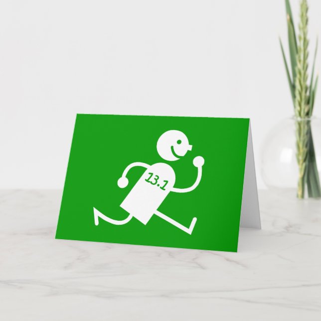 Funny half marathon card (Front)