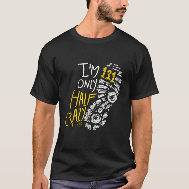 Funny Half Marathons Women Men Half Marathon Runne T-Shirt (Front)