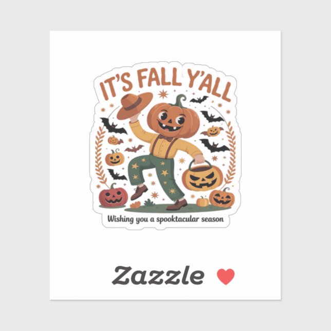Funny Halloween Autumn Cute It’s Fall Y’all Pumpki (Sheet)