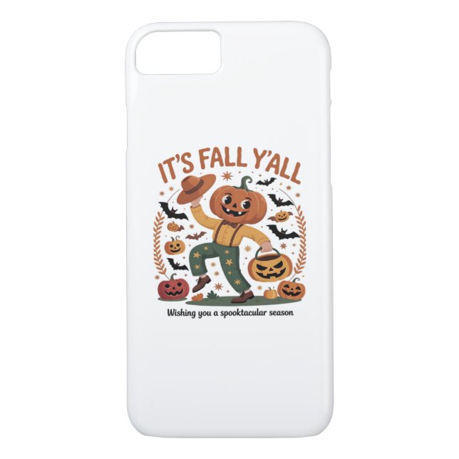 Funny Halloween Autumn Cute It’s Fall Y’all Pumpki Case-Mate iPhone Case (Back)