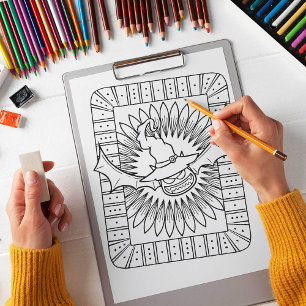 Funny Halloween Bat Coloring Page Poster