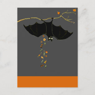 Funny Halloween Bat Postcard