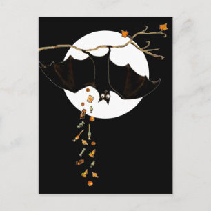 Funny Halloween Bat Postcard