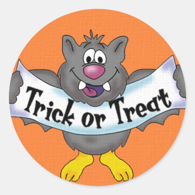 Funny Halloween Bat Sticker (Front)