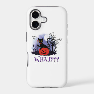 Funny Halloween Bewitched Black Cat What?