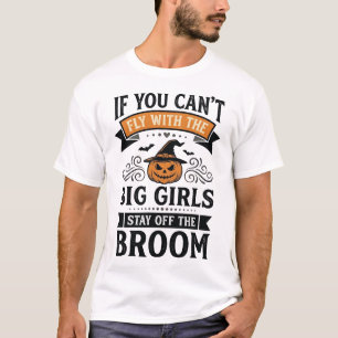 Funny Halloween Big Girls Broom Vintage Shirt Desi