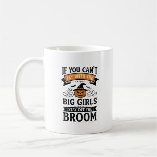 Funny Halloween Big Girls Broom Vintage Shirt Desi Coffee Mug
