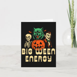 Funny Halloween Big Ween Energy Uni For Men  Card
