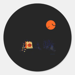 Funny Halloween Bigfoot Trick Or Treating - Bigfoo Classic Round Sticker