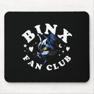 Funny Halloween Binx Black Cat Fan Club Mouse Mat