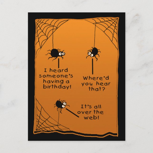 Funny Halloween Birthday Card (Front)