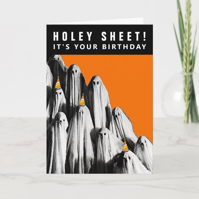 Funny Halloween Birthday Card (Front)