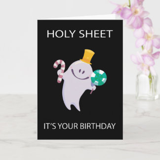 Funny Halloween Birthday Ghost Card