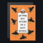 Funny Halloween Birthday Gift Card<br><div class="desc">Halloween birthday card gift. To personalise edit text to add name.</div>