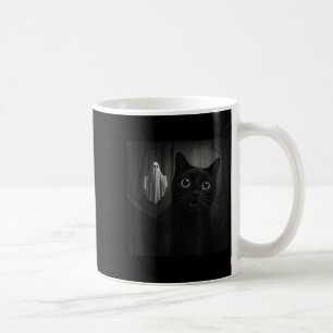 Funny Halloween Black Cat Selfie With Soky Ghost C Coffee Mug
