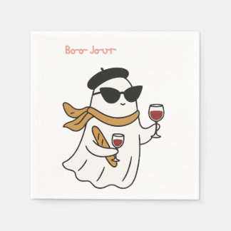 Funny Halloween Boo Jour Trick or Treat Napkin