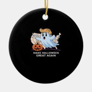 Funny Halloween Boo, Pumpkin Trumpkin, Make Hallow Ceramic Tree Decoration