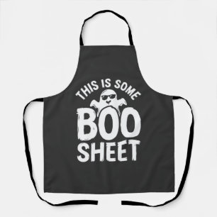 Funny Halloween Boo Sheet Ghost Design_1 Apron