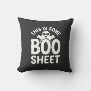 Funny Halloween Boo Sheet Ghost Design_1 Cushion